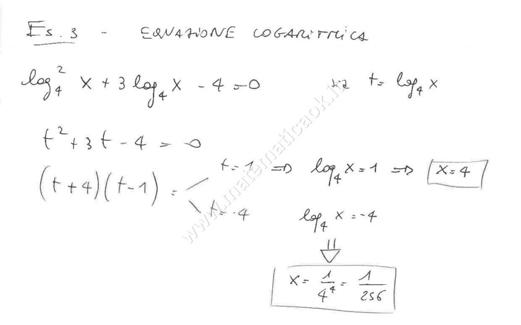 Equazioni logaritmiche