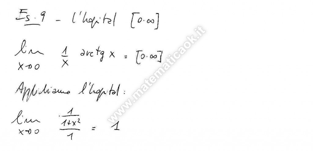 Teorema di De L'Hôpital: applicazioni forma indeterminata zero per infinito