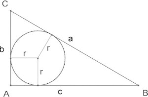 Raggio del cerchio inscritto in un triangolo rettangolo