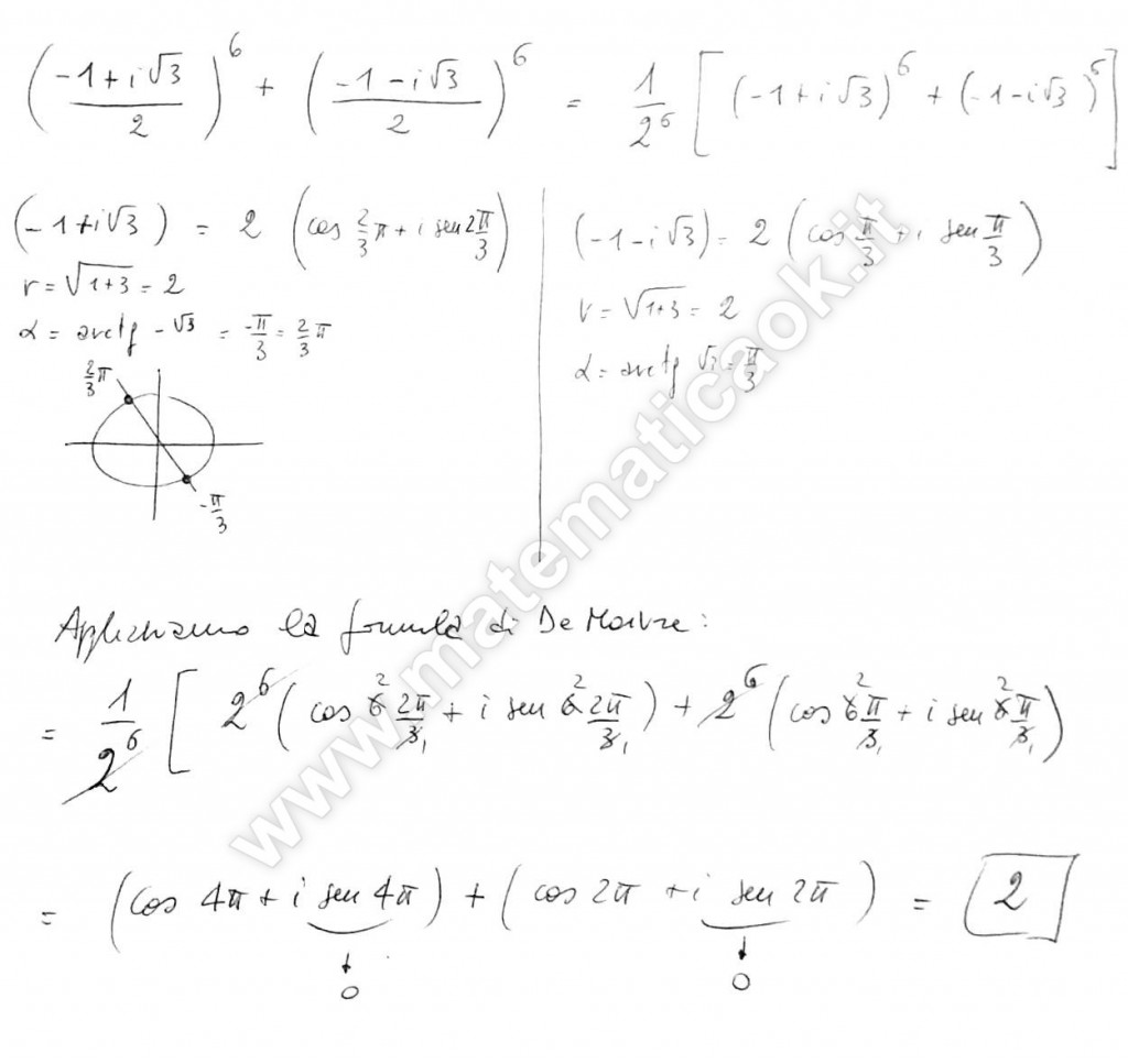 Espressione di numeri complessi in forma trigonometrica