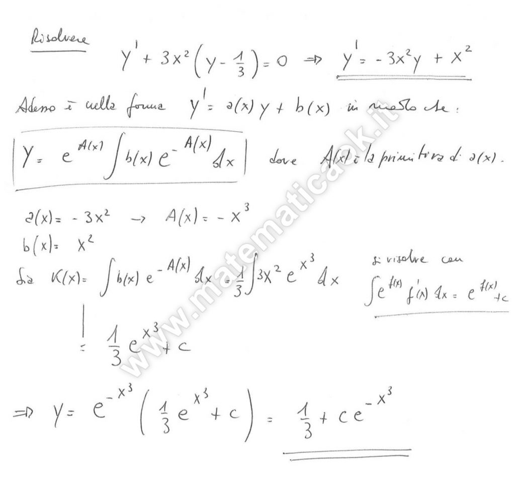 Equazioni differenziali del primo ordine lineari
